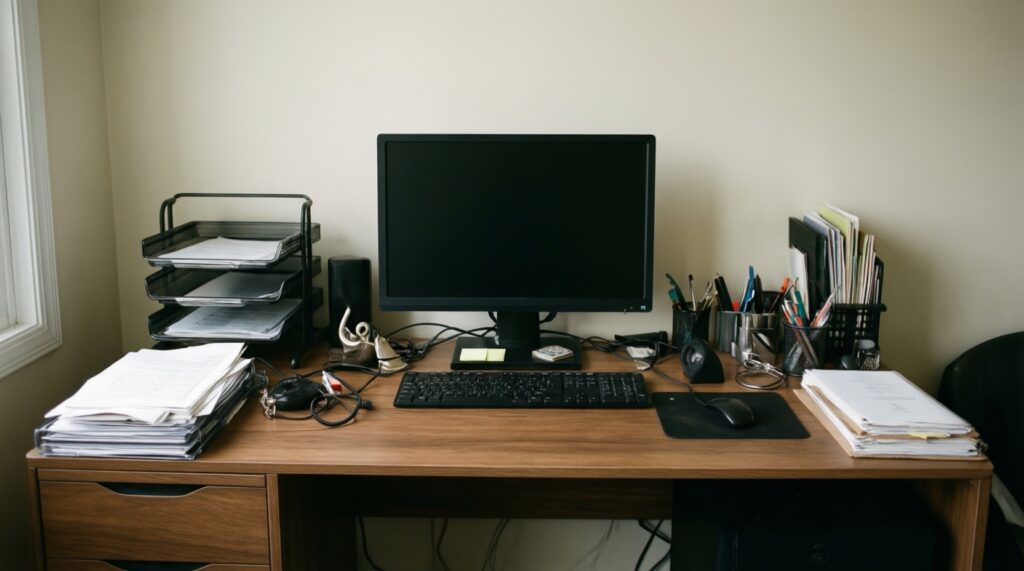 Как быстро организовать рабочее пространство дома: чек‑лист и простые решения - иллюстрация