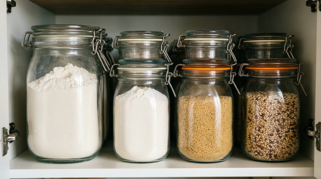 Как организовать хранение на кухне: контейнеры, подписи и зоны - иллюстрация