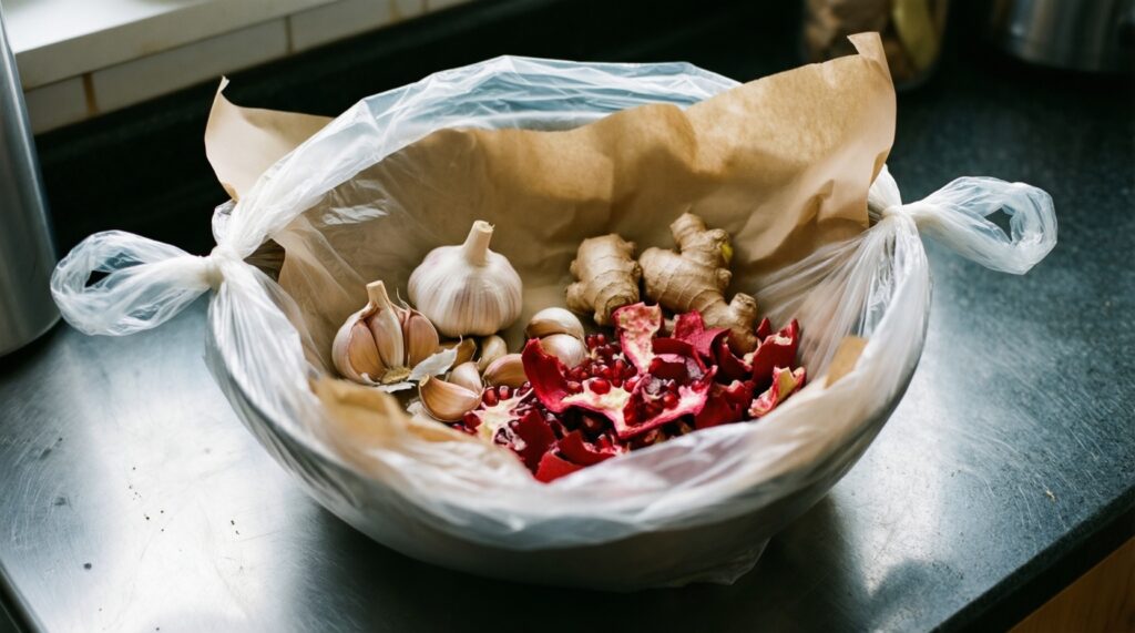 Лайфхаки для кухни: как быстро чистить чеснок, имбирь, гранат и рыбу без лишнего мусора - иллюстрация