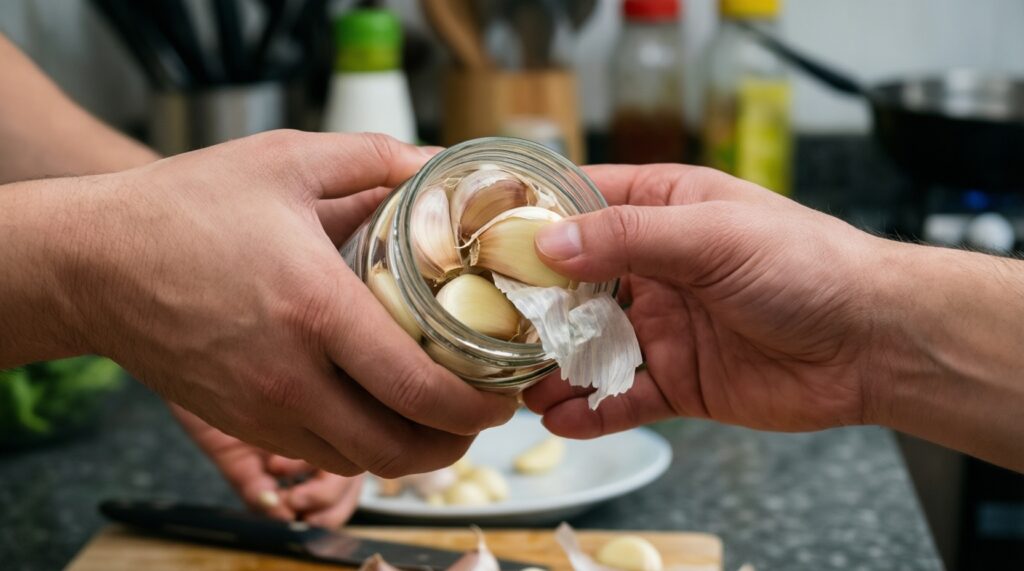 Лайфхаки для кухни: как быстро чистить чеснок, имбирь, гранат и рыбу без лишнего мусора - иллюстрация