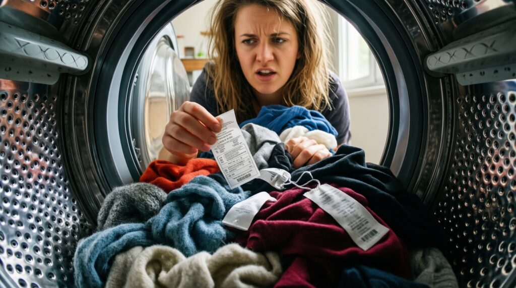 Как правильно стирать вещи: расшифровка значков на ярлыках и частые ошибки - иллюстрация