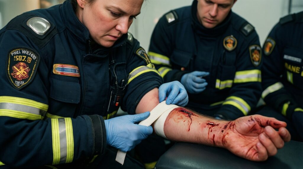 Первая помощь при бытовых травмах: ожоги, порезы, ушибы - что делать по шагам - иллюстрация