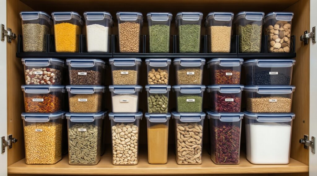 Как организовать хранение на кухне: системы, контейнеры, маркировка и сроки - иллюстрация