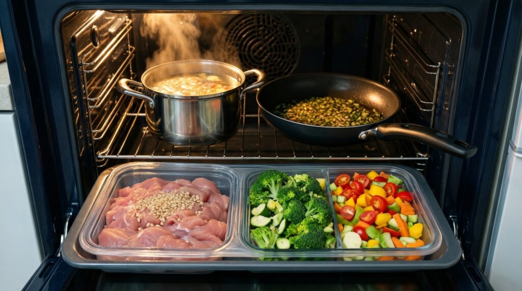 Лайфхаки для быстрой готовки: заготовки, заморозка, план меню на неделю - иллюстрация