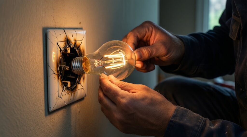 Как выбрать и заменить лампочку/розетку безопасно: базовые правила и ошибки - иллюстрация