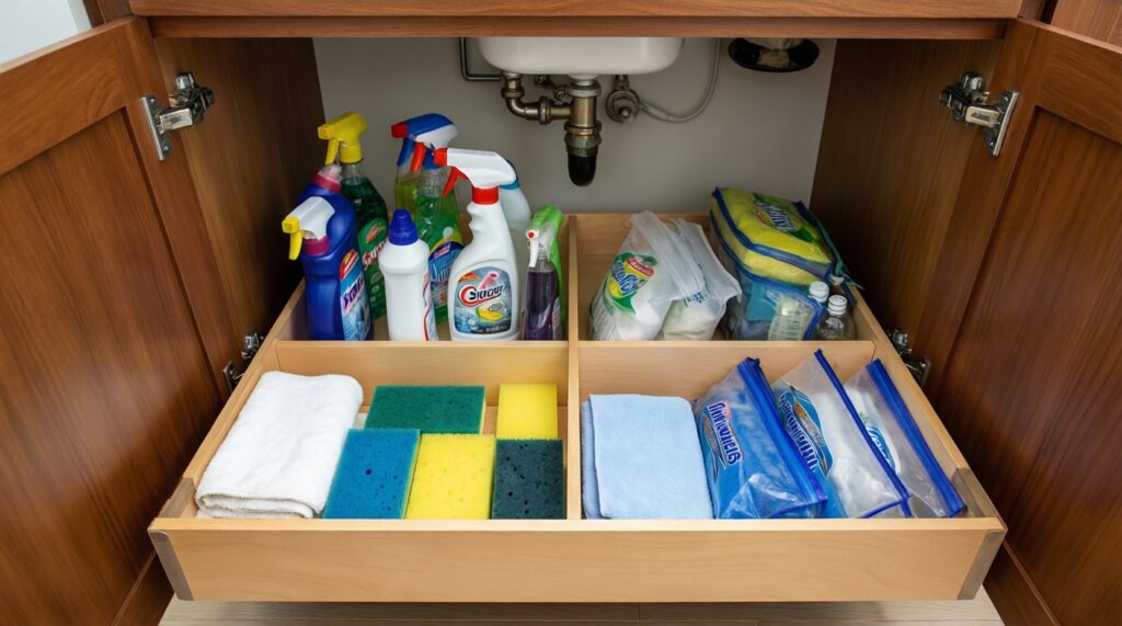 Как организовать хранение в маленькой кухне: 10 решений без ремонта - иллюстрация