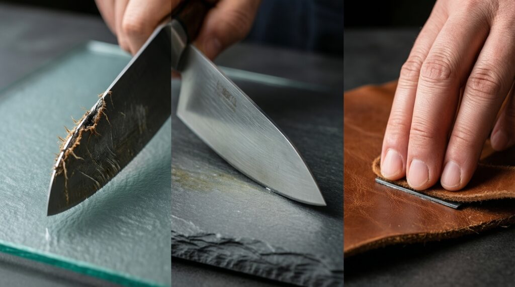 Лайфхаки для кухни: как точить ножи, хранить ножи безопасно и продлить остроту - иллюстрация