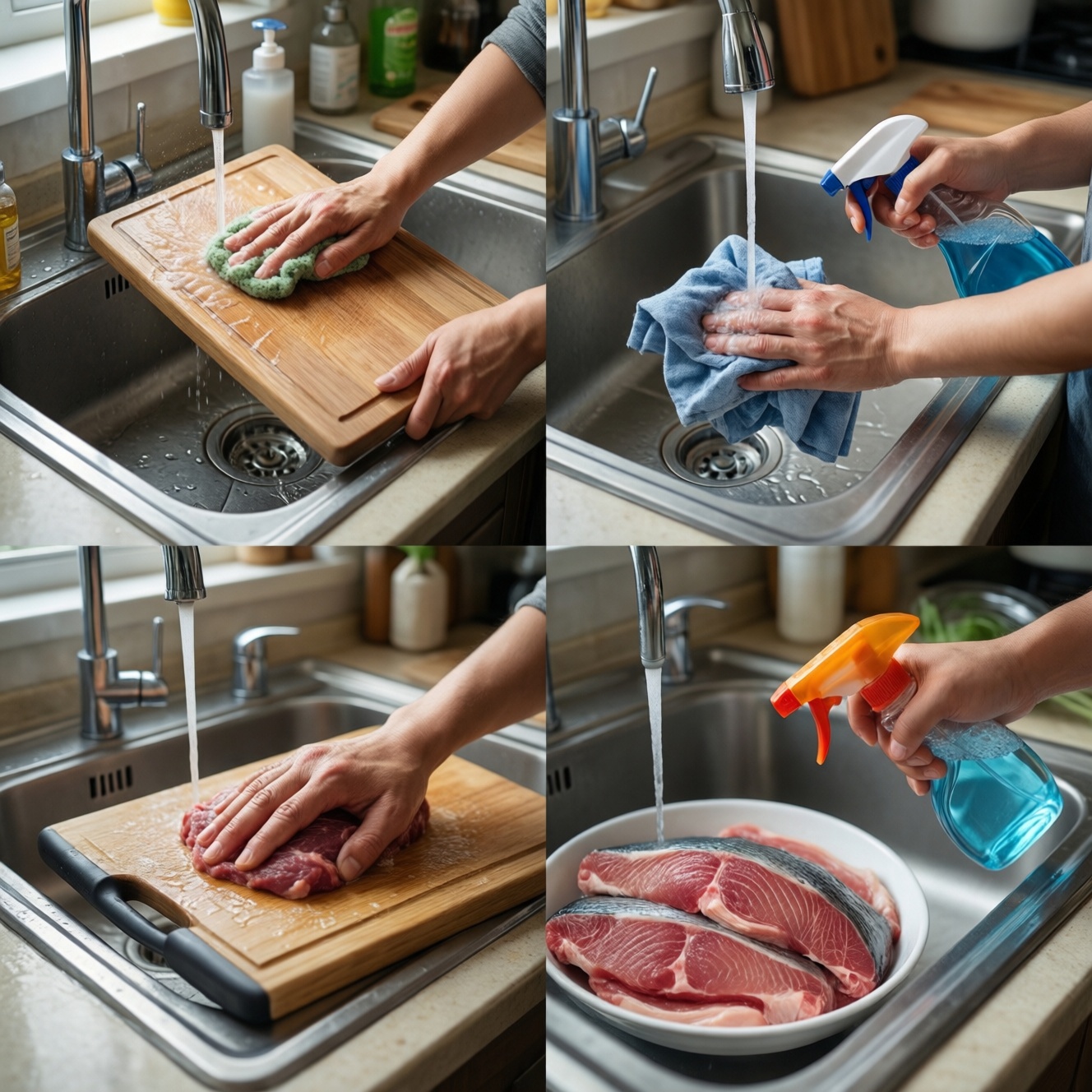 Как правильно мыть и дезинфицировать разделочные доски разных типов пошагово