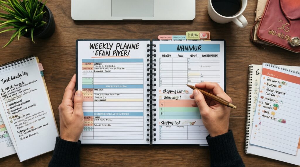 Лайфхаки для экономии времени: пакетная готовка, списки, тайм-блокинг и правило 2 минут - иллюстрация