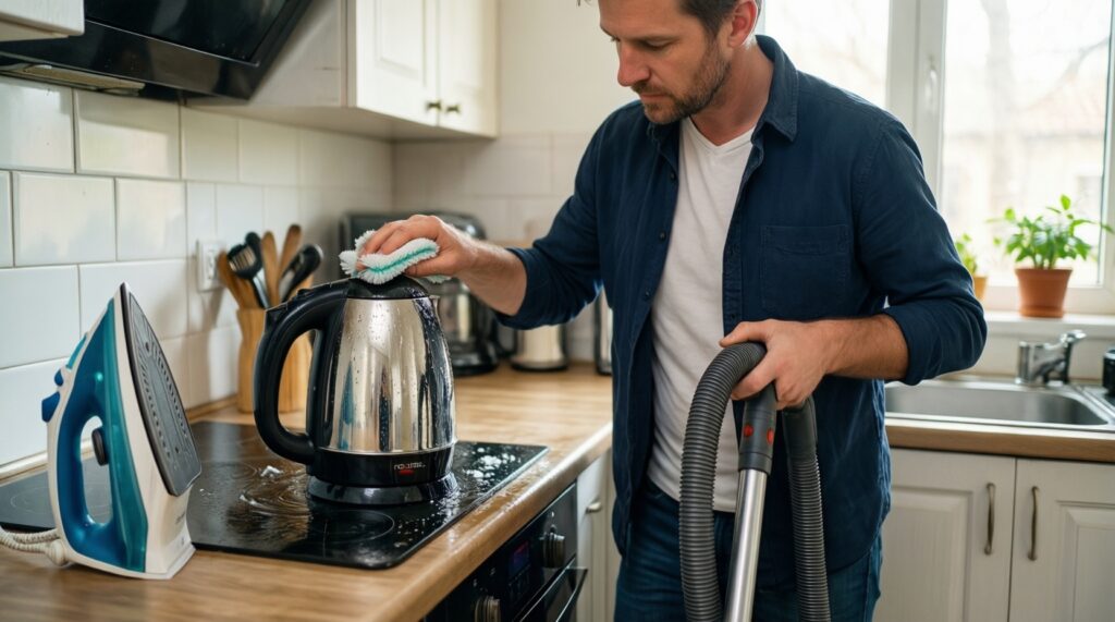 Как чистить и обслуживать бытовую технику (чайник, утюг, пылесос): частые ошибки и профилактика - иллюстрация