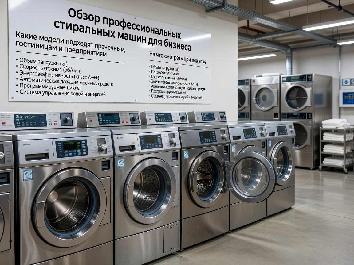 Профессиональные стиральные машины для бизнеса: как выбрать оборудование для прачечной